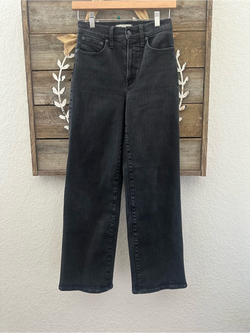 Madewell The Perfect Vintage Women's High-Rise Wide Leg Jeans Gray Wash 25
